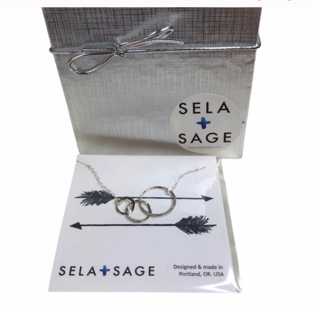 Sela & Sage 925 Sterling Silver & 18K Gold Fill Infinity Circle Necklace